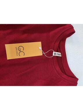 Grecerelle Burgundy Short Sleeve Midi Dress Size M New With Tags